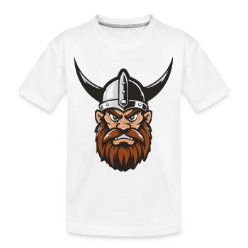 Tête de Viking - T-shirt bio Premium Enfant - blanc - Devant