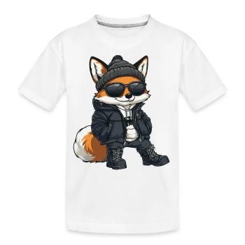 Renard d’hiver - T-shirt bio Premium Enfant - blanc - Devant