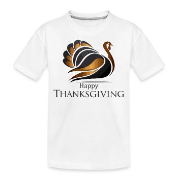 Thanksgiving Turkey - Kids' Premium Organic T-Shirt - white - Front