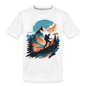 Randonnée en montagne - T-shirt bio Premium Enfant - blanc - Devant