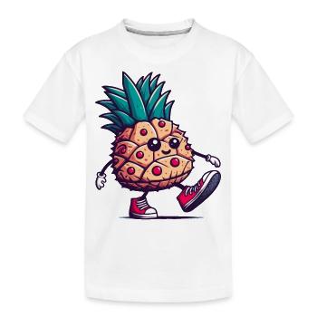 Walking Pineapple - Kids' Premium Organic T-Shirt - white - Front