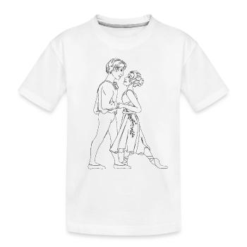 Ballet dancers - Kids' Premium Organic T-Shirt - white - Front