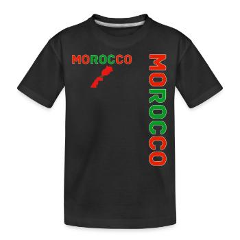 MOROCCAN team supporter football - Kids' Premium Organic T-Shirt - black - Front