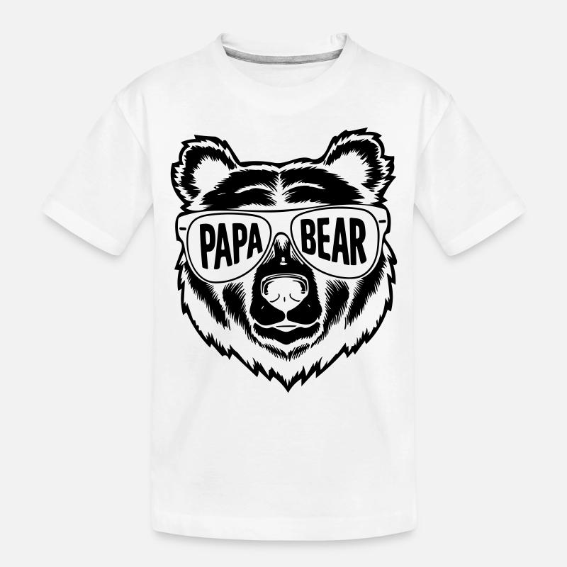 papa ours - T-shirt bio Premium Enfant - blanc