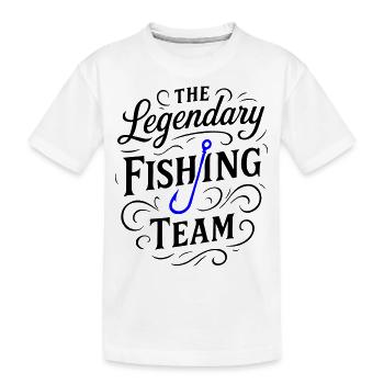 Dicton de l’équipe de pêche - T-shirt bio Premium Enfant - blanc - Devant