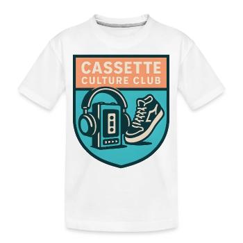 Cassette Culture Club - Kinder Premium Bio T-Shirt - Weiß - Vorne