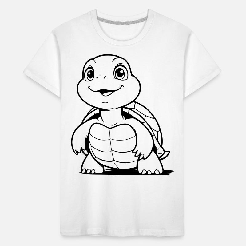 Cute turtle as vector illustration Kids' Premium Organic T-Shirt