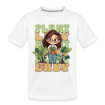 Plants Lady Plants Woman Girl I Love Plants - Kids' Premium Organic T-Shirt - white - Front