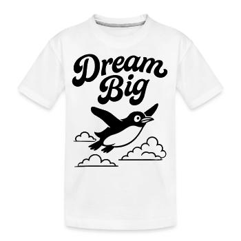 Dream Big – Pingouin volant - T-shirt bio Premium Enfant - blanc - Devant