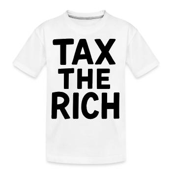 Tax the Rich Schwarz - Kinder Premium Bio T-Shirt - Weiß - Vorne