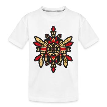 Mandala tribal amérindien géométrique - T-shirt bio Premium Enfant - blanc - Devant