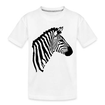 Zebra Kopf - Kinder Premium Bio T-Shirt - Weiß - Vorne
