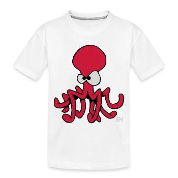 Krake - Tintenfisch - Kinder Premium Bio T-Shirt - Weiß - Vorne