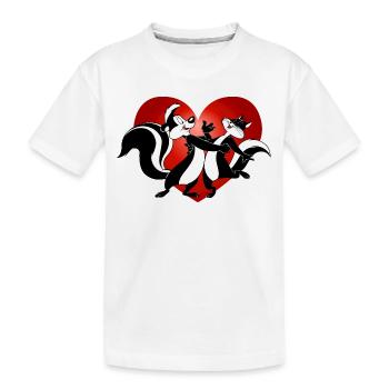 Looney Tunes Pépé le putois coeur - T-shirt bio Premium Enfant - blanc - Devant