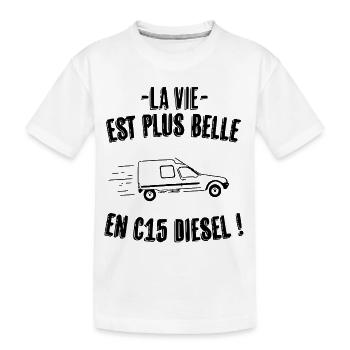 c15 diesel - T-shirt bio Premium Enfant - blanc - Devant