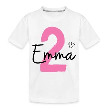 Emma 2 - Kinder Premium Bio T-Shirt - Weiß - Vorne