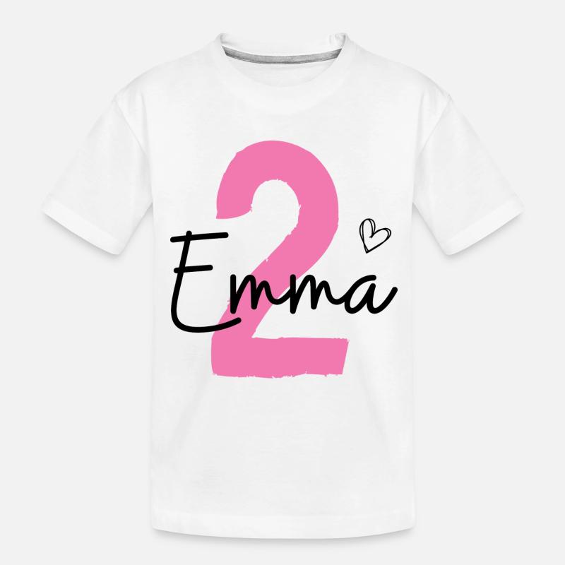 Emma 2 - Kinder Premium Bio T-Shirt - Weiß