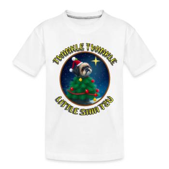 Twinkle Twinkle Little Shih Tzu - Kids' Premium Organic T-Shirt - white - Front
