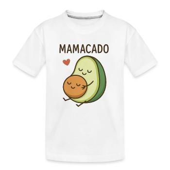 Mamacado - Conception de maman avocate douce avec fosse pour bébé. - T-shirt bio Premium Enfant - blanc - Devant