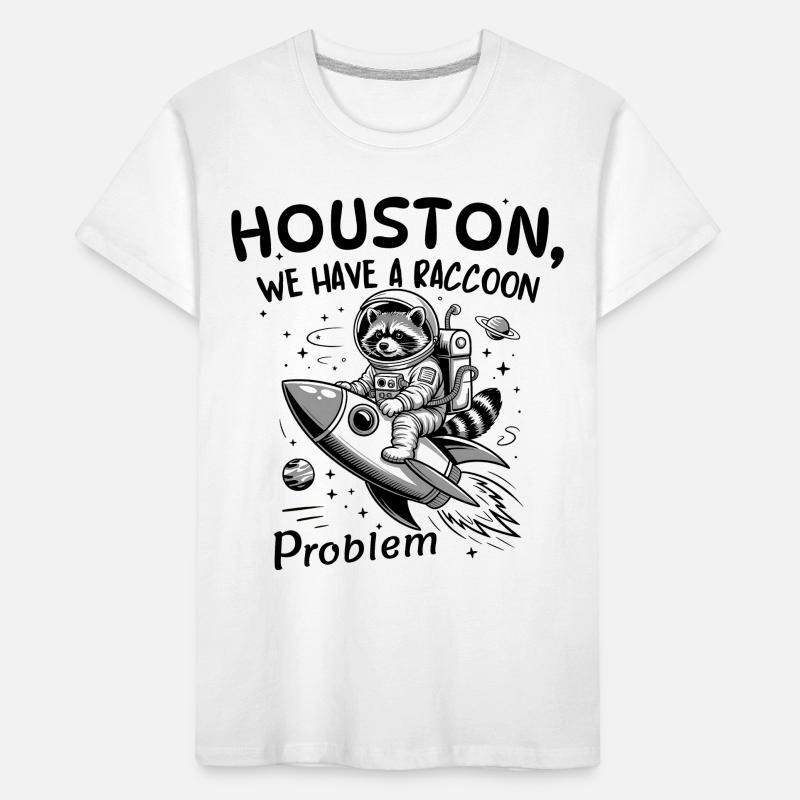 Houston We Have A Raccoon Problem Space Rocket Kids' Premium Organic T-Shirt