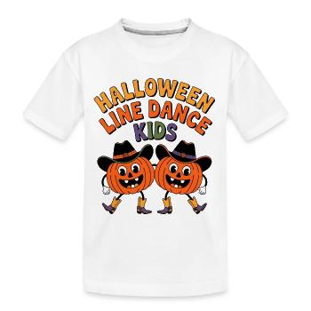Halloween Line Dance Kids - Kids' Premium Organic T-Shirt - white - Front