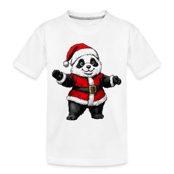 Panda Santa Claus - T-shirt bio Premium Enfant - blanc - Devant