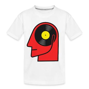 Affiche de tête d’album vinyle - T-shirt bio Premium Enfant - blanc - Devant