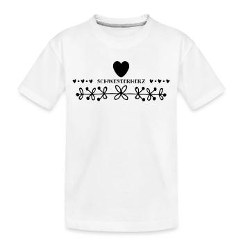 Schwesterherz - Kinder Premium Bio T-Shirt - Weiß - Vorne