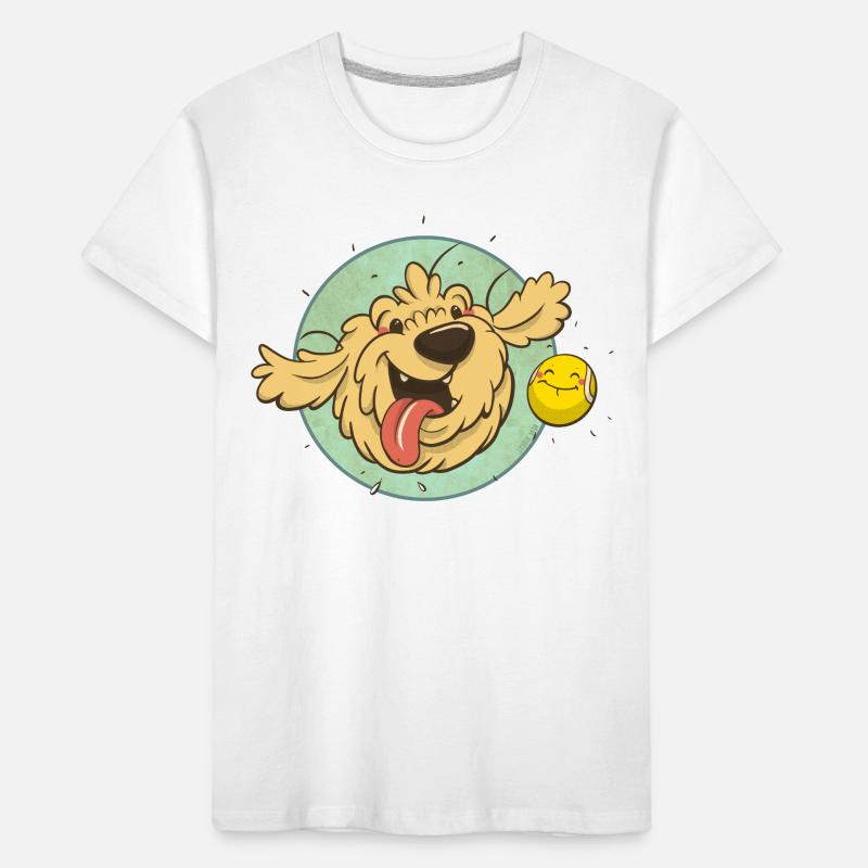 cockapoo Thor avec balle de tennis T-shirt bio Premium Enfant