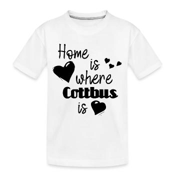 Zuhause in Cottbus - Home is where Cottbus is - Kinder Premium Bio T-Shirt - Weiß - Vorne