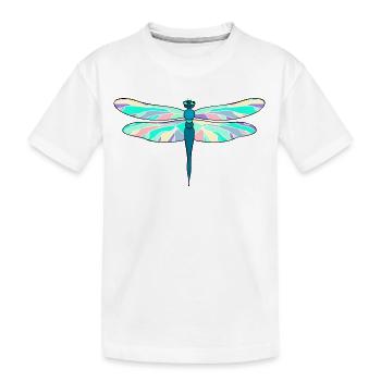 Libelle - Kinder Premium Bio T-Shirt - Weiß - Vorne