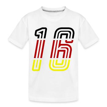 16 Symbole numérique Allemagne - T-shirt bio Premium Enfant - blanc - Devant