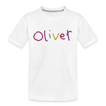 Oliver - Kids' Premium Organic T-Shirt - white - Front