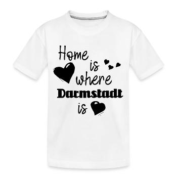 Zuhause in Darmstadt - Home is where Darmstadt is - Kinder Premium Bio T-Shirt - Weiß - Vorne