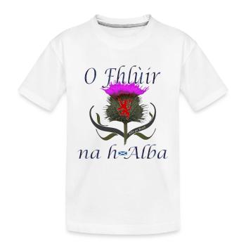 Flower of Scotland wild thistle Alba heritage - Kids' Premium Organic T-Shirt - white - Front