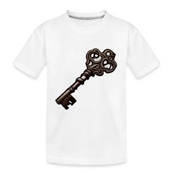 Schlüssel / Schloss / verschlossen / Sicherheit - Kinder Premium Bio T-Shirt - Weiß - Vorne