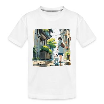 Anime / Comic / Japanisch / Zeichentrick / Cartoon - Kinder Premium Bio T-Shirt - Weiß - Vorne