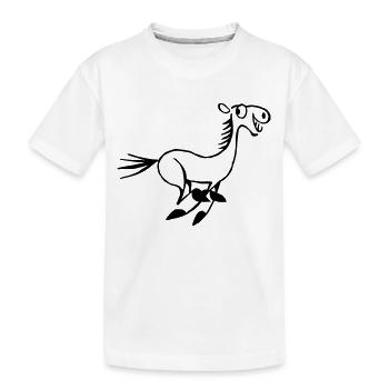 crazy horse - Kids' Premium Organic T-Shirt - white - Front