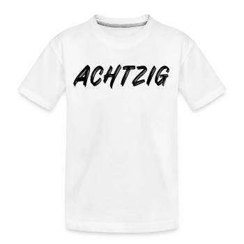 80 - Achtzig - 80. Geburtstag - Kinder Premium Bio T-Shirt - Weiß - Vorne