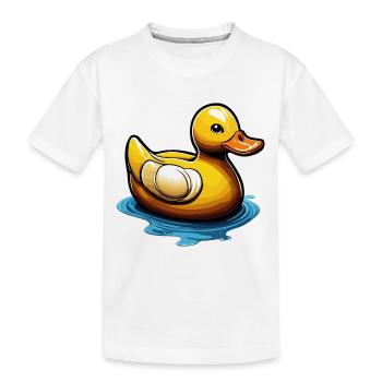 Canard en caoutchouc / canard en caoutchouc / eau / baignoire - T-shirt bio Premium Enfant - blanc - Devant