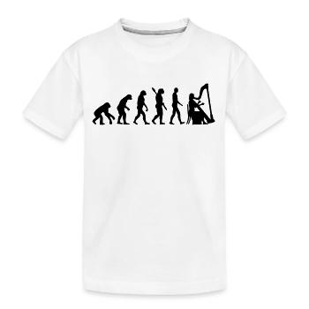 Harfe - Kinder Premium Bio T-Shirt - Weiß - Vorne