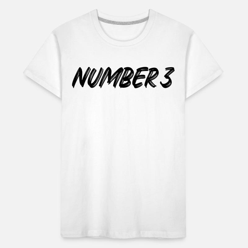 Number 3 - drei - dritter - dritte - 3 - Nummer 3 Kinder Premium Bio T-Shirt