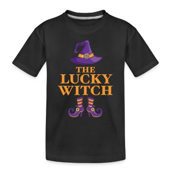 The Lucky Witch - Kids' Premium Organic T-Shirt - black - Front