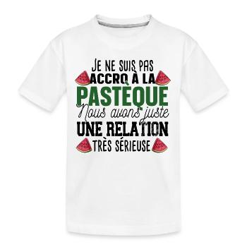 Pastèque Fruit Relation Cadeau Humour Rouge Vert - T-shirt bio Premium Enfant - blanc - Devant