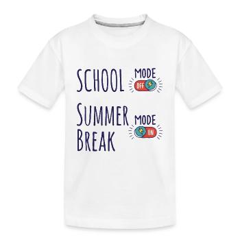 Schule Modus Aus, Sommerferien Modus An - Kinder Premium Bio T-Shirt - Weiß - Vorne
