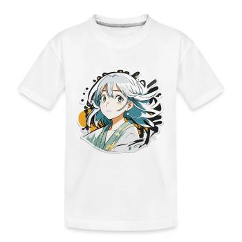 Anime / Comic / Japanisch / Zeichentrick / Cartoon - Kinder Premium Bio T-Shirt - Weiß - Vorne