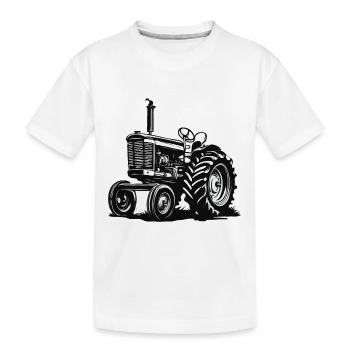 Tractor / Agriculture / Farmer / Field Work - Kids' Premium Organic T-Shirt - white - Front