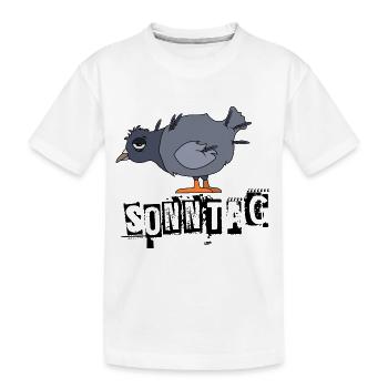 Lustige Taube am Sonntag - Kinder Premium Bio T-Shirt - Weiß - Vorne