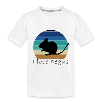 Love Degu - Kinder Premium Bio T-Shirt - Weiß - Vorne