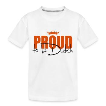 proud to be dutch - Kids' Premium Organic T-Shirt - white - Front